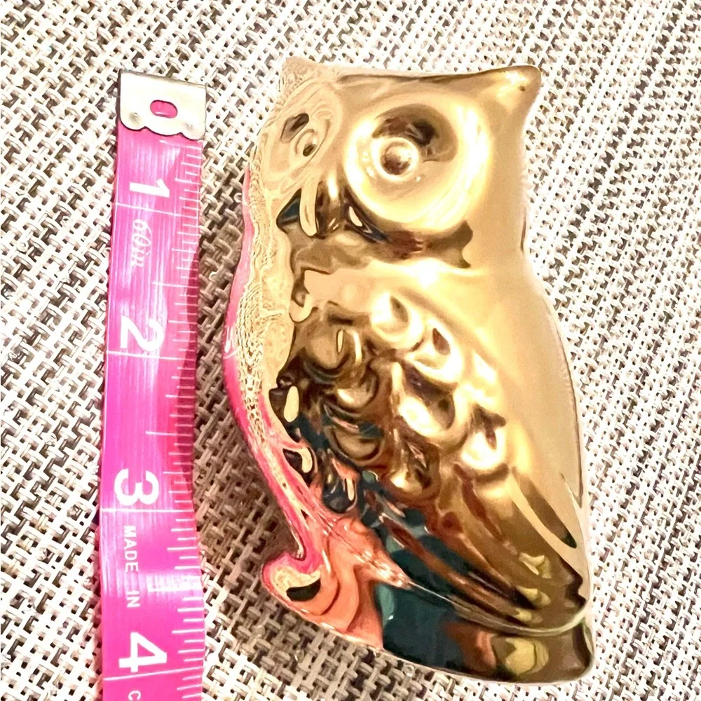 NEW Gold Owl Salt and Pepper Shakers. In box.